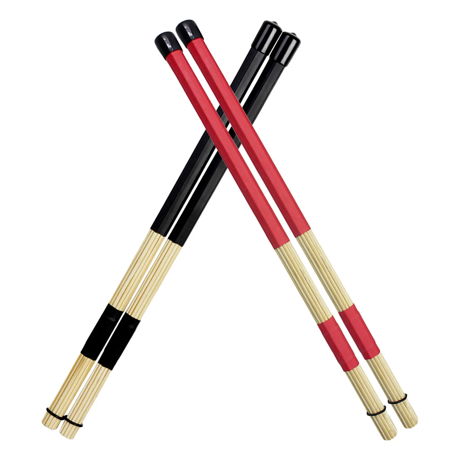 

2 Pairs Brush Drum Accessories Acoustic Brushes Kit Buckle Sticks for Jazz Drums Wooden