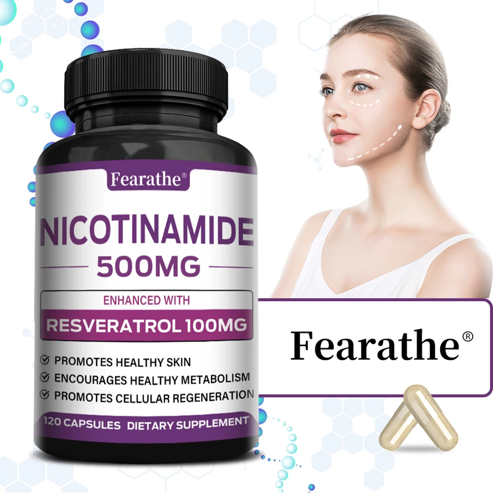 

NAD Supplement - Niacinamide 500 Mg Resveratrol 100 Mg - Anti-Aging Capsules