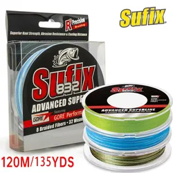 Sufix 832 sufix braid x8 Fishing Line - Length:120m/130yds, Size:13-86lb PE Power linha multifilamento Advanced Braid 8 Strands