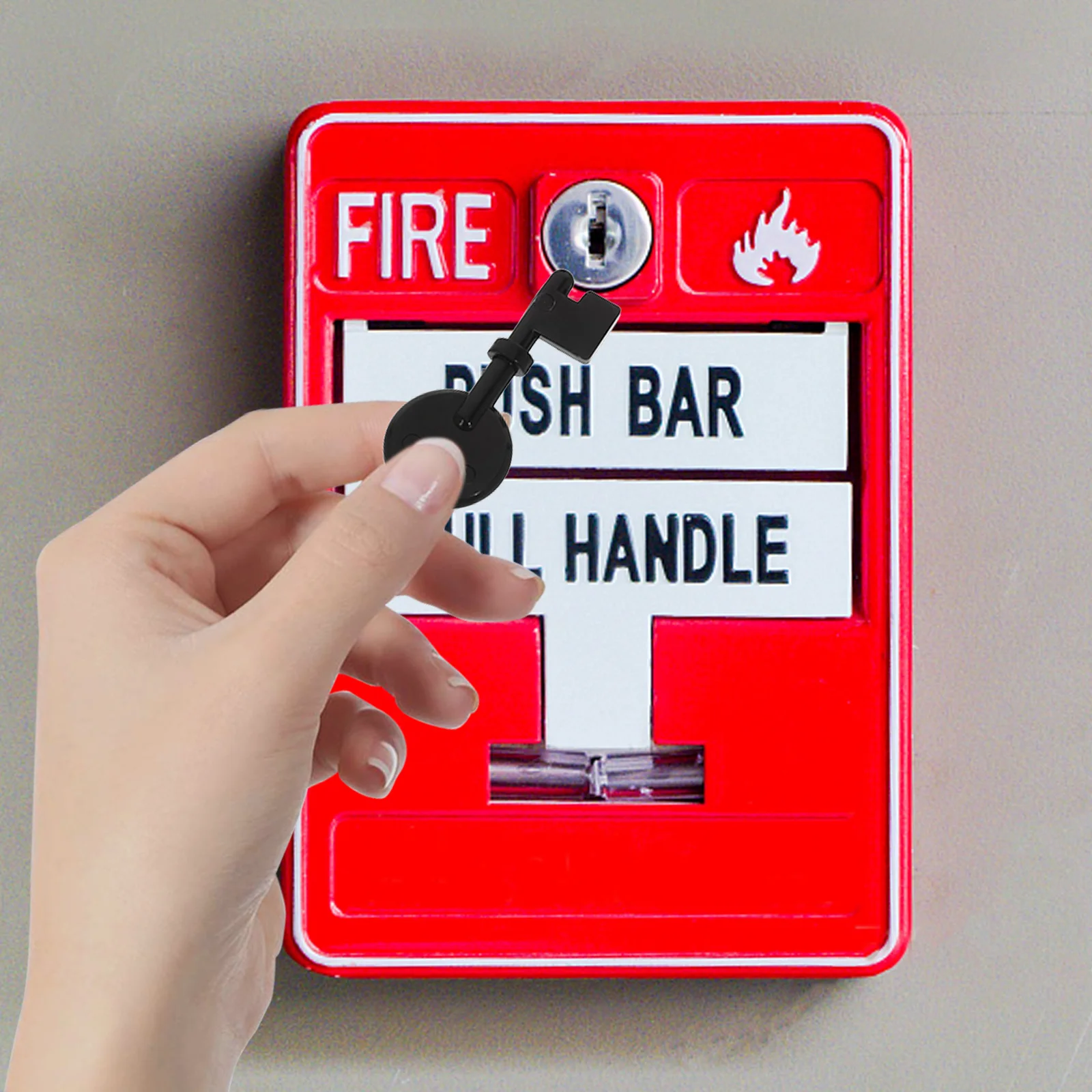 6Pcs Emergency Button Reset Keys Plastic Material Reusable Alarm Button Panel Keys for Emergency and Commercial Use