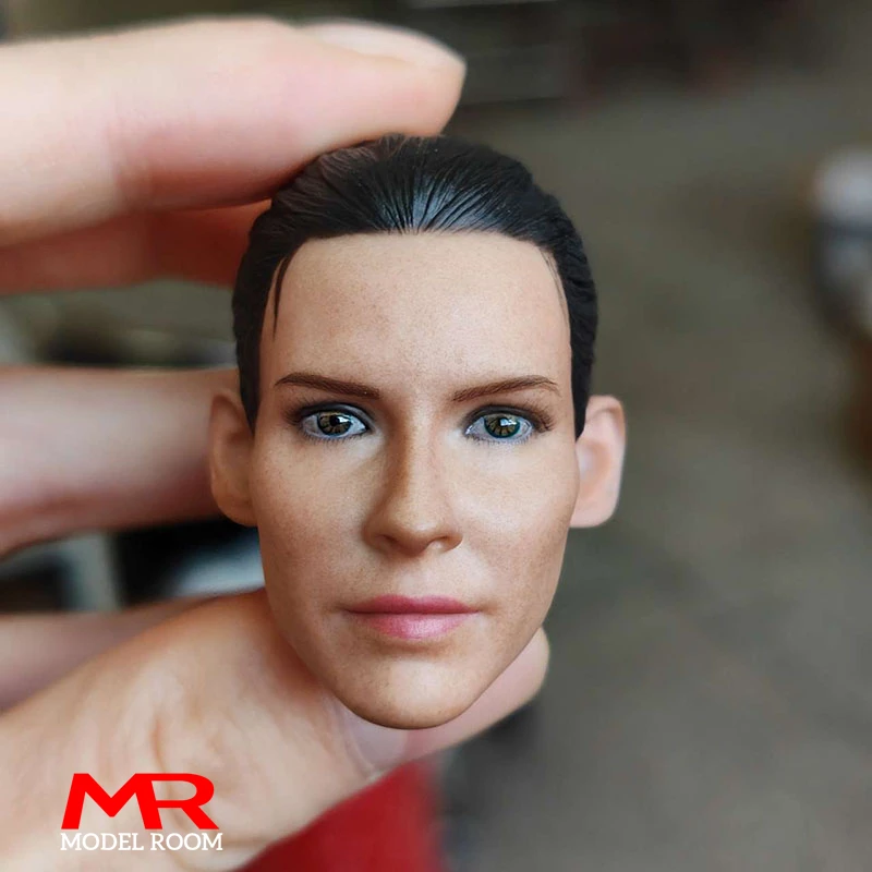 1/6 Scale Evangeline Lilly Head Sculpt PVC Head Carving Model Fit 12'' Female Soldier Action Figure Body Dolls