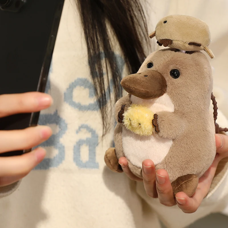 Kawaii organisme marin loutre sceau requin ornithorynque jouets dessin animé animaux sac à dos clé pendentif décor originalité poupées cadeaux doux