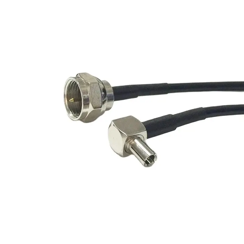 Modem fio sem fio F macho Plug para TS9, conector de ângulo direito, RG174 cabo, 20cm, 8 "Pigtail, transporte rápido, novo