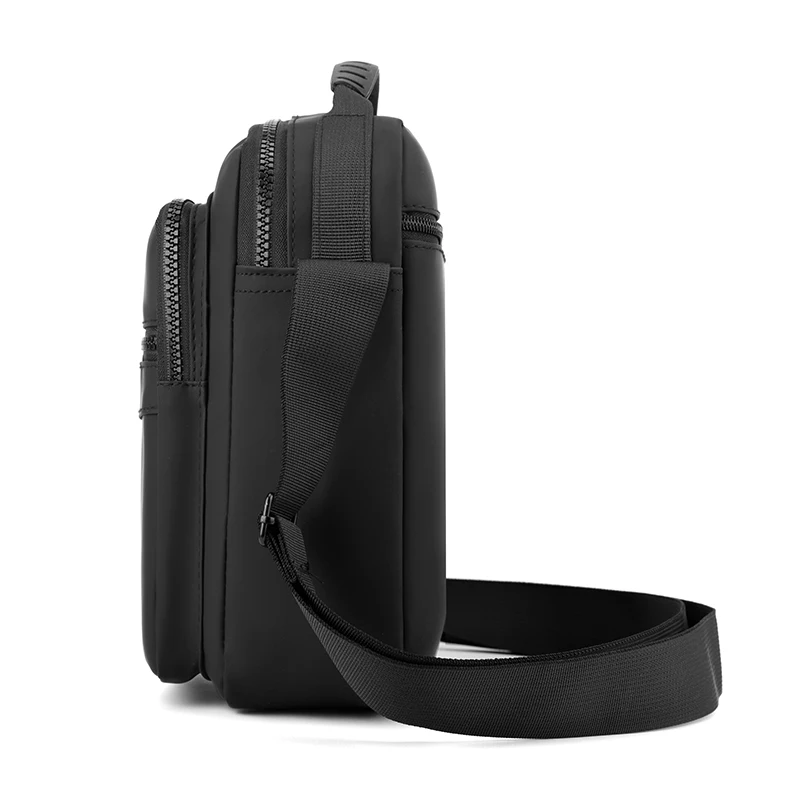 Torby listonoszki męskie, codzienne, z tkaniny Oxford, małe, z zamkiem błyskawicznym, proste mini torby crossbody na telefon, męskie torby na ramię. — zdjęcie 6
