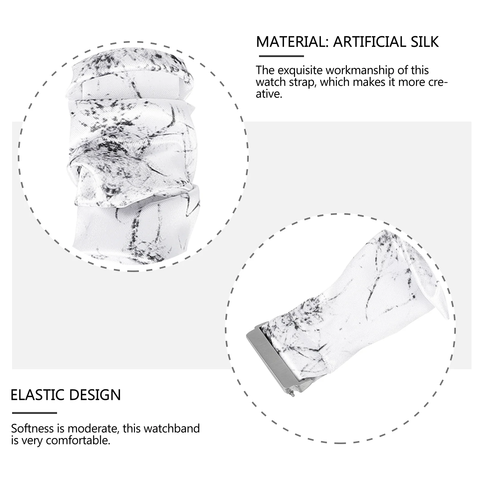 Creative Watch Band Retro Design Soft Breathable Wrist Belt Compatible with Fitbit Elastic Watch Strap Wrist Strap