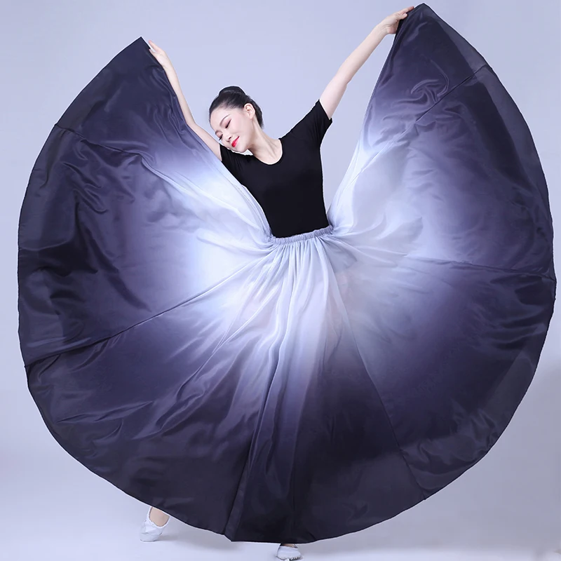 180/360/540/720 Degree Wide Dancing Skirt Chinese Folk Xinjiang Dance Practice Wear Stage Performance Tibetan Dance Costumes