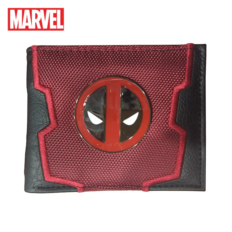 

Marvel Deadpool Wolverine PU Wallet Purse X-Men Cartoon Money Bag Short MultiFunction Fashion High-end Student Creativity Gifts