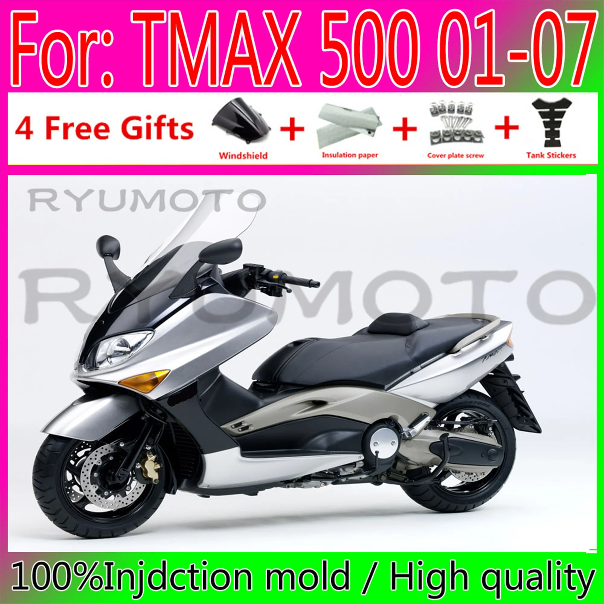 

Новый комплект обтекателей для мотоцикла TMAX 500 2001 2007 Tmax T-MAX tmax 500 01 02 03 04 05 06 07, обтекатель кузова