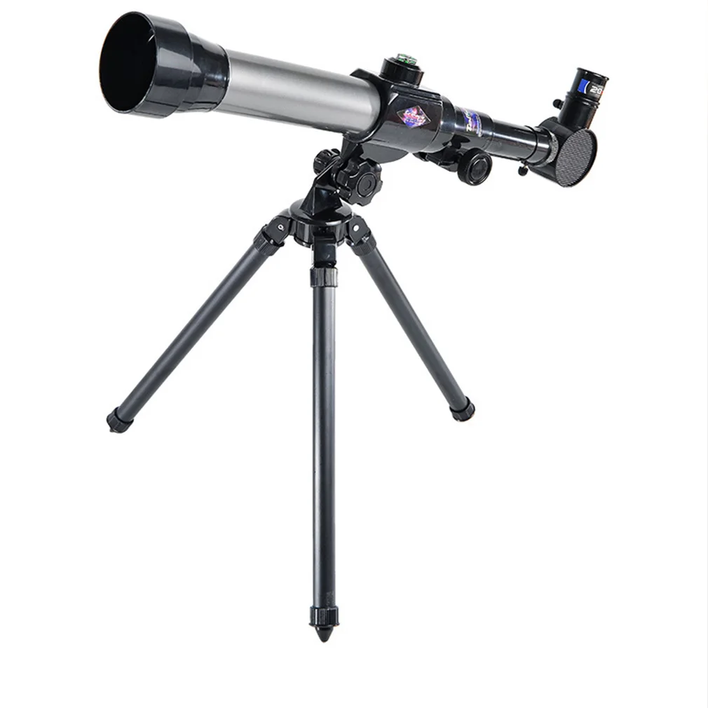 Adjustable Lever 40X Zoom Refractor Monocular Refractive Astronomic Telescope with Tripod Scope Educational Toy for Children
