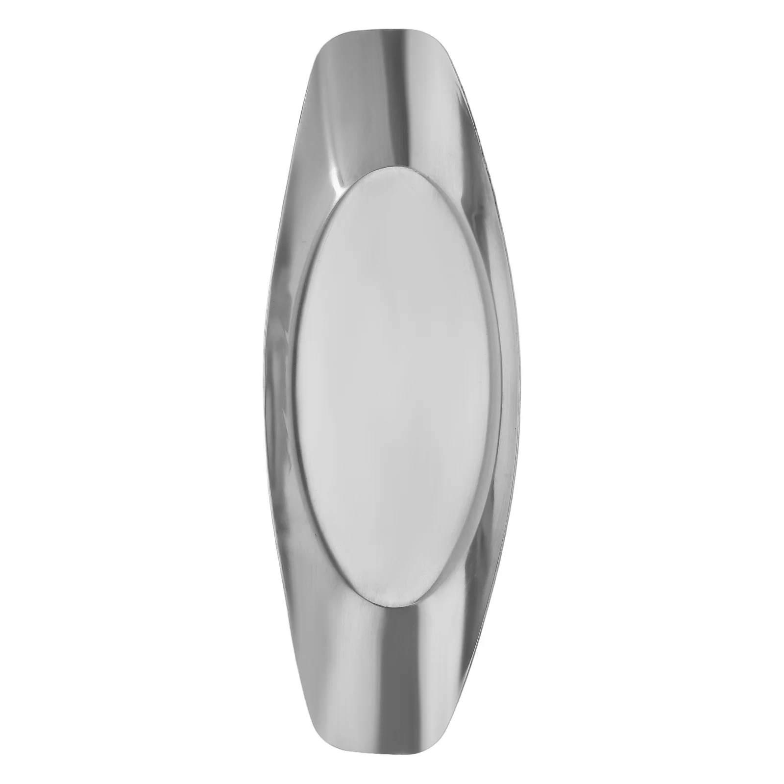 

Stainless Steel Napkin Tray Boat Shaped Elegant Snack Plate Multi Functional Desktop Tray for Home Restaurant Ktv