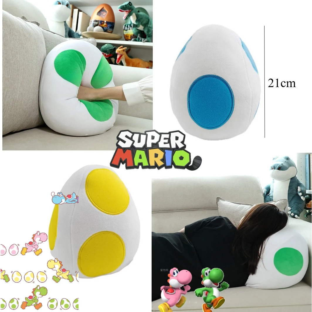 

4styles 21cm Super Mario Plush Doll Egg Pillow Plus Yoshi Stuffed Animals Doll Classic Game Peripherals Birthday Gifts Toys