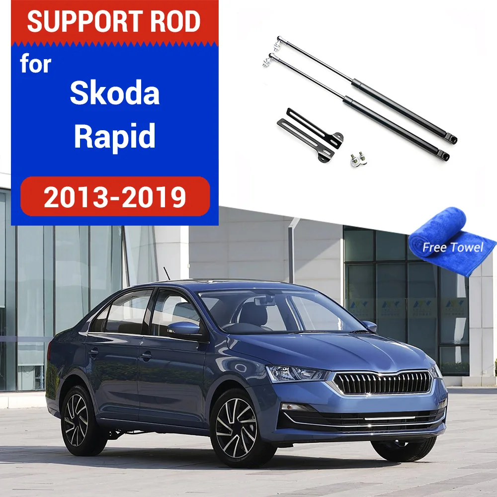 Strut Bars For Skoda Rapid 2013-2021 Car Hood Lift Gas Support Damper Shock Absorber Hydraulic Rod Accessories Styling