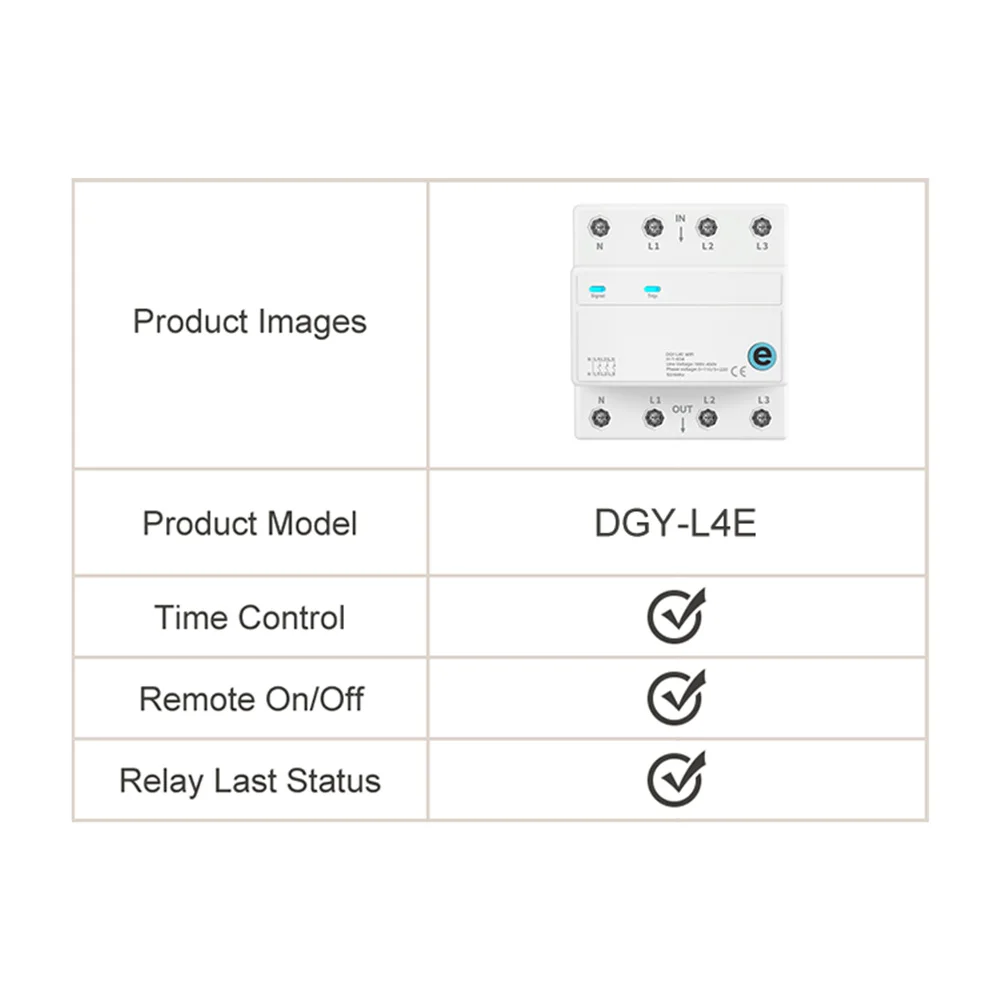 DIY WLAN-Smart-Leistungsschalter 3P+N AC180-450V 1-63A DIN-Schiene EWeLink 3 Relais Stromunterbrechung Zeitschaltuhr Verzögerungssteuerung – Detail 11