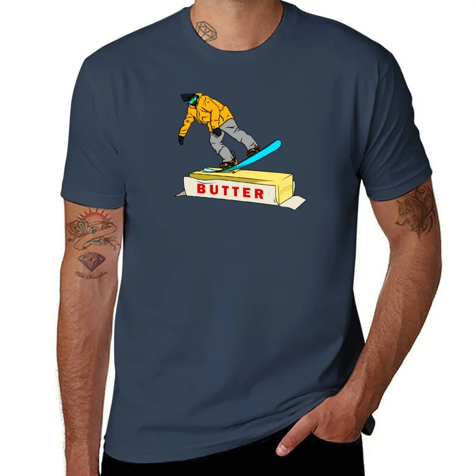 Snowboard Butter T-Shirt man t shirts for men man tshirt anime t shirts oversize T-Shirt