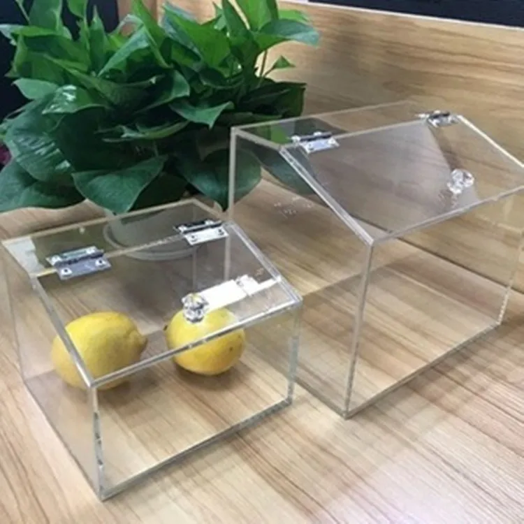 

Transparent acrylic food displaacrylic dust cover storage display with hand gift