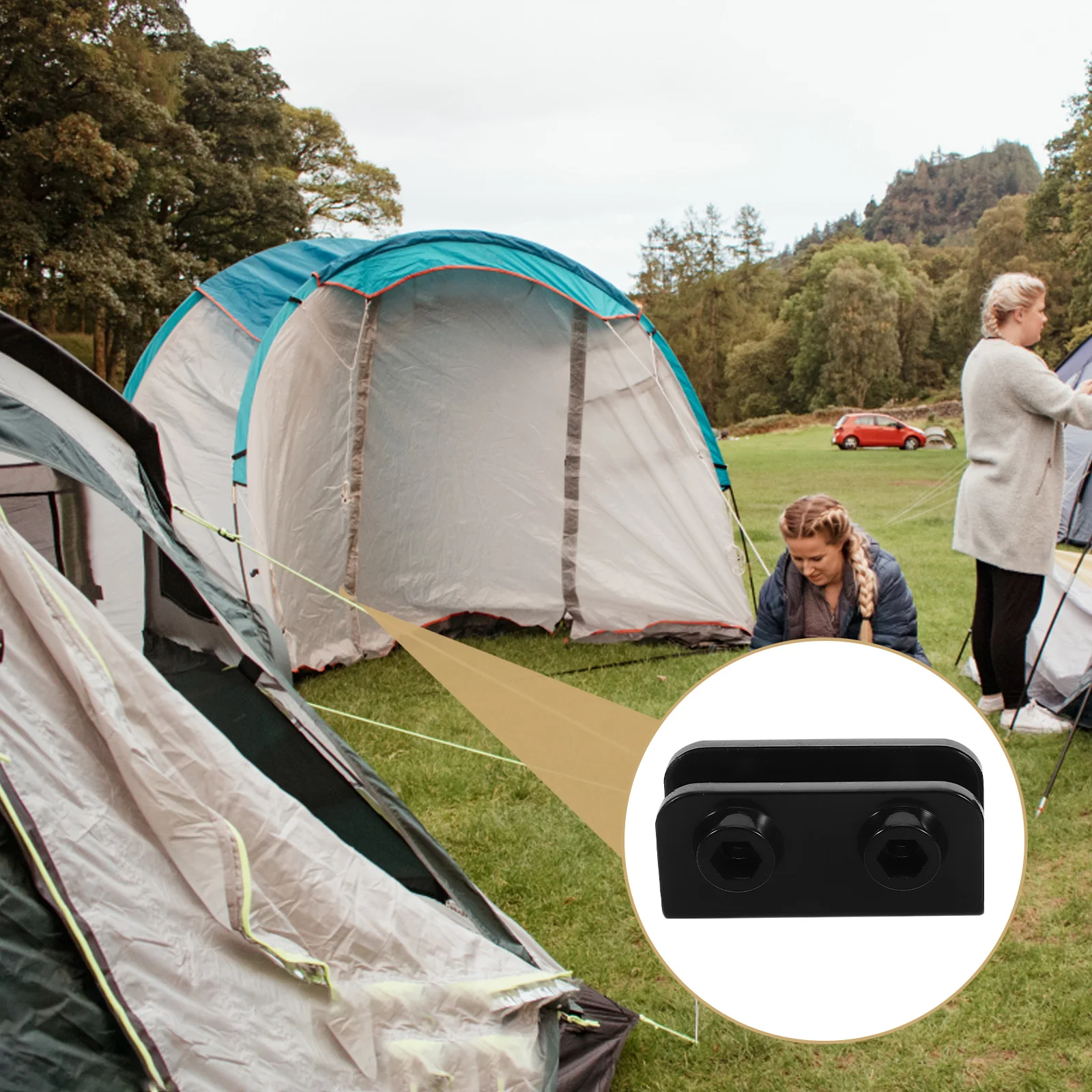 

4pcs Tent Accessories Canopy Connectors Right Angle Black Plastic Frame Joints for Camping Outdoor Activities