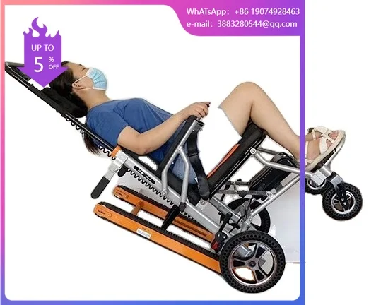 Power/Manual Electric Stair Climbing Aluminum Alloy Wheelchair Designed For Handicapped Individuals-Rehabilitation Equipment