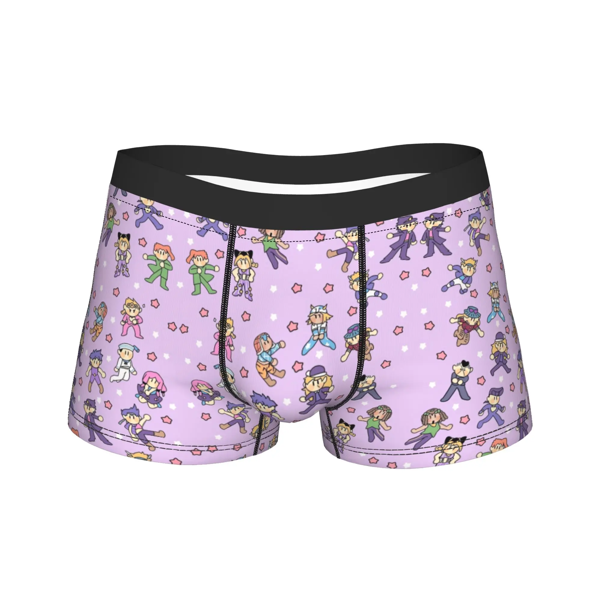 

Jojos Chibi Character Pattern Underwear Men's Panties Printing Elastic Trunk Quality Boxer Brief Large Size
