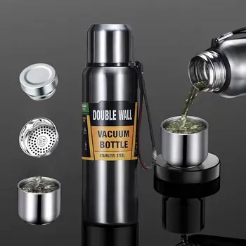 500/1000/1500ml nerezová termoska s velkou kapacitou, přenosná izolovaná sklenice s lanem, termoska 8 nejlepší prodej termoska z Číny - №7