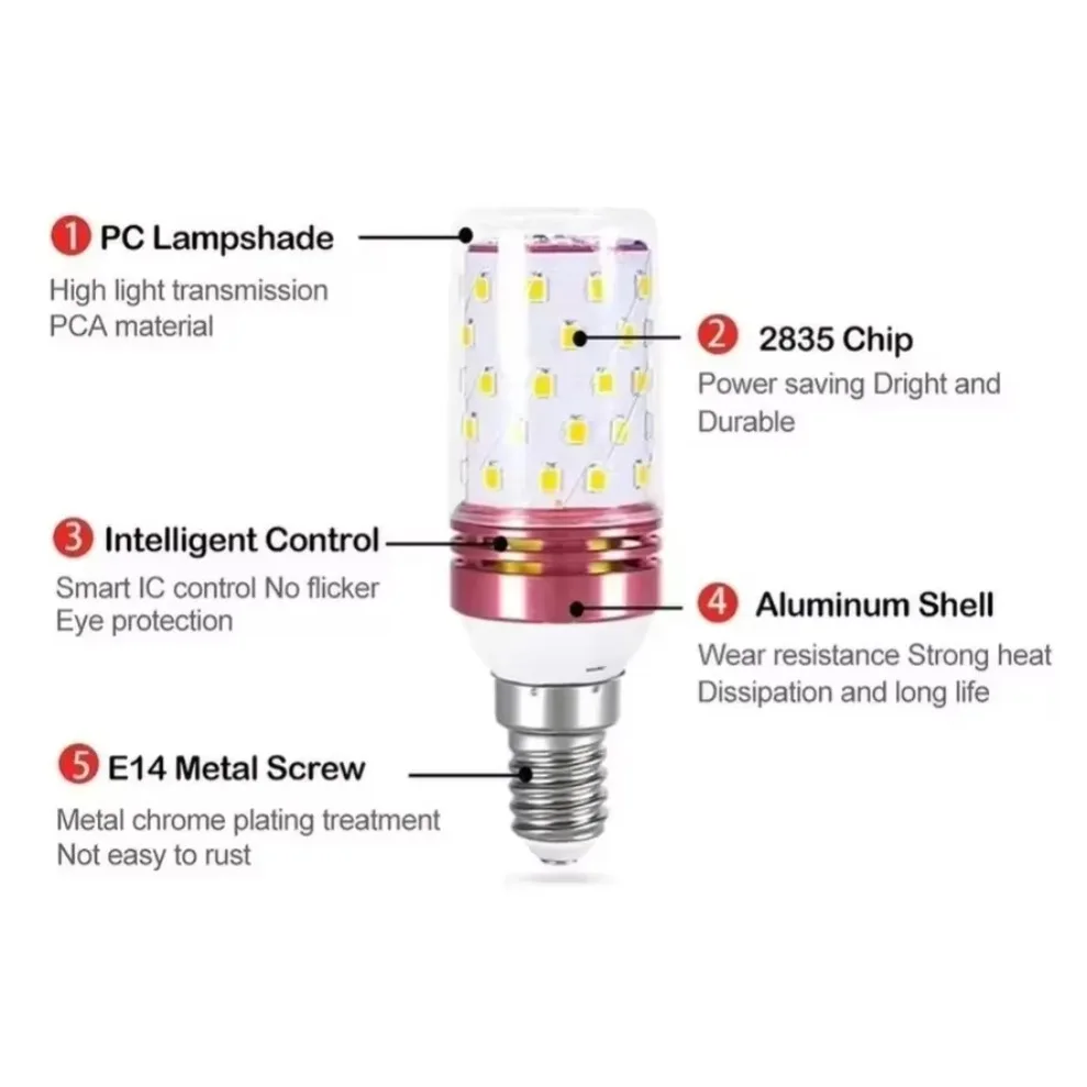 1~10PCS LED Corn Bulb Light E14/E27 Socket AC85-240V Warm White Cool White Nature White for Home Decoration Lighting Accessories