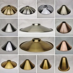 Metal lampshade Finished Iron light shade 4 style Edison Fixture shades DIY Metal Brushed Gold bronze lamp accessories