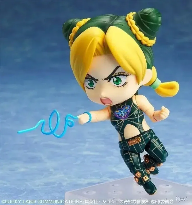 New 10CM Anime JoJo's Bizarre Adventure Jolyne Cujoh Q Version Joint replaceable Action Figures PVC Model Desk Decor Toy Gifts