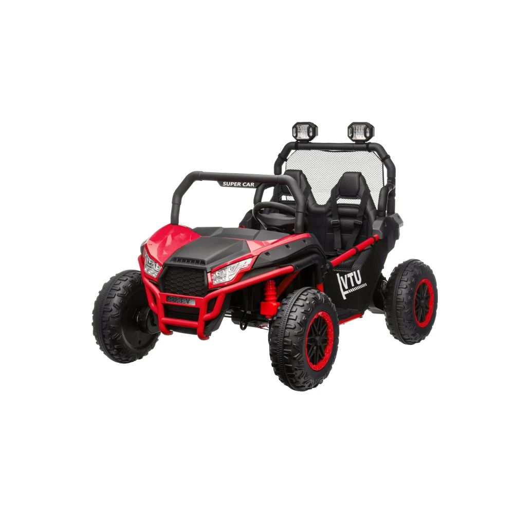 ของเล่นขี่ RC 24V, UTV ออฟโรดไฟฟ้ากรอบโลหะ, ที่นั่ง XL 2 ที่นั่ง, 4x200W พร้อม Bluetooth รถยนต์ไฟฟ้าสําหรับเด็ก