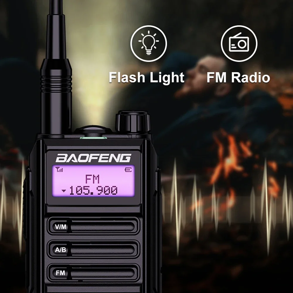 2pcs Baofeng UV-16 MAX Walkie Talkie 10 KM Military 10W Powerful Waterproof VHF UHF CB Ham Dual Band Two Way Radio USB-C Charger - view 6