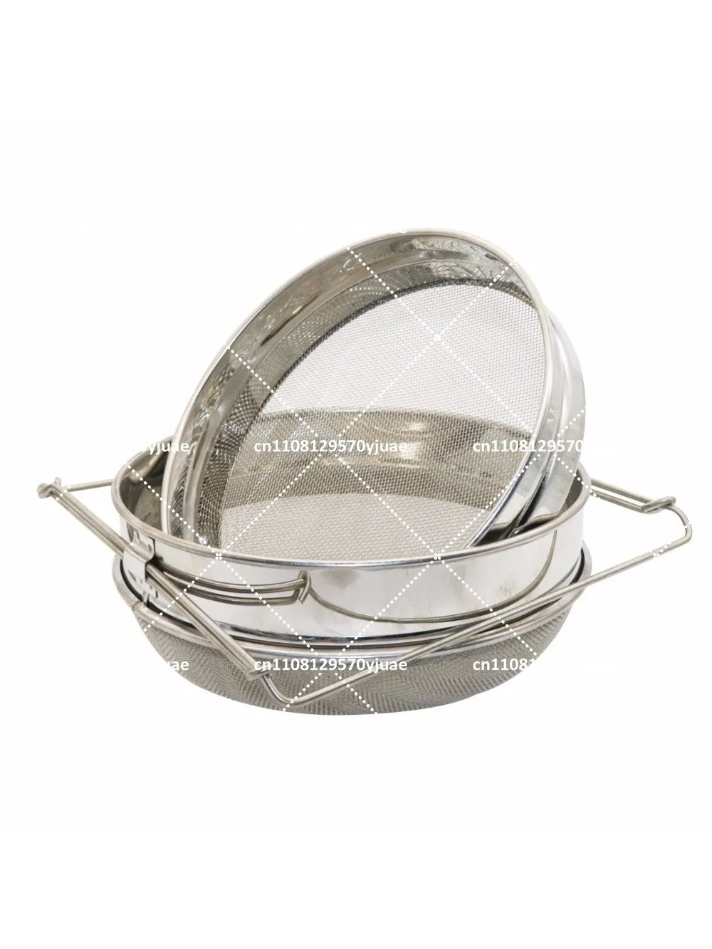 Stainless Steel Double Filter Screen Honey Strainer Retractable Beekeeping Tool