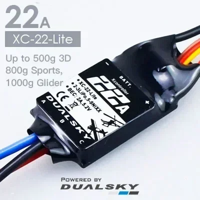 DUALSKY XC-22-Lite 22A Continuous V2 Progcard Compatible Electronic Component for Hobbyists And Professionals