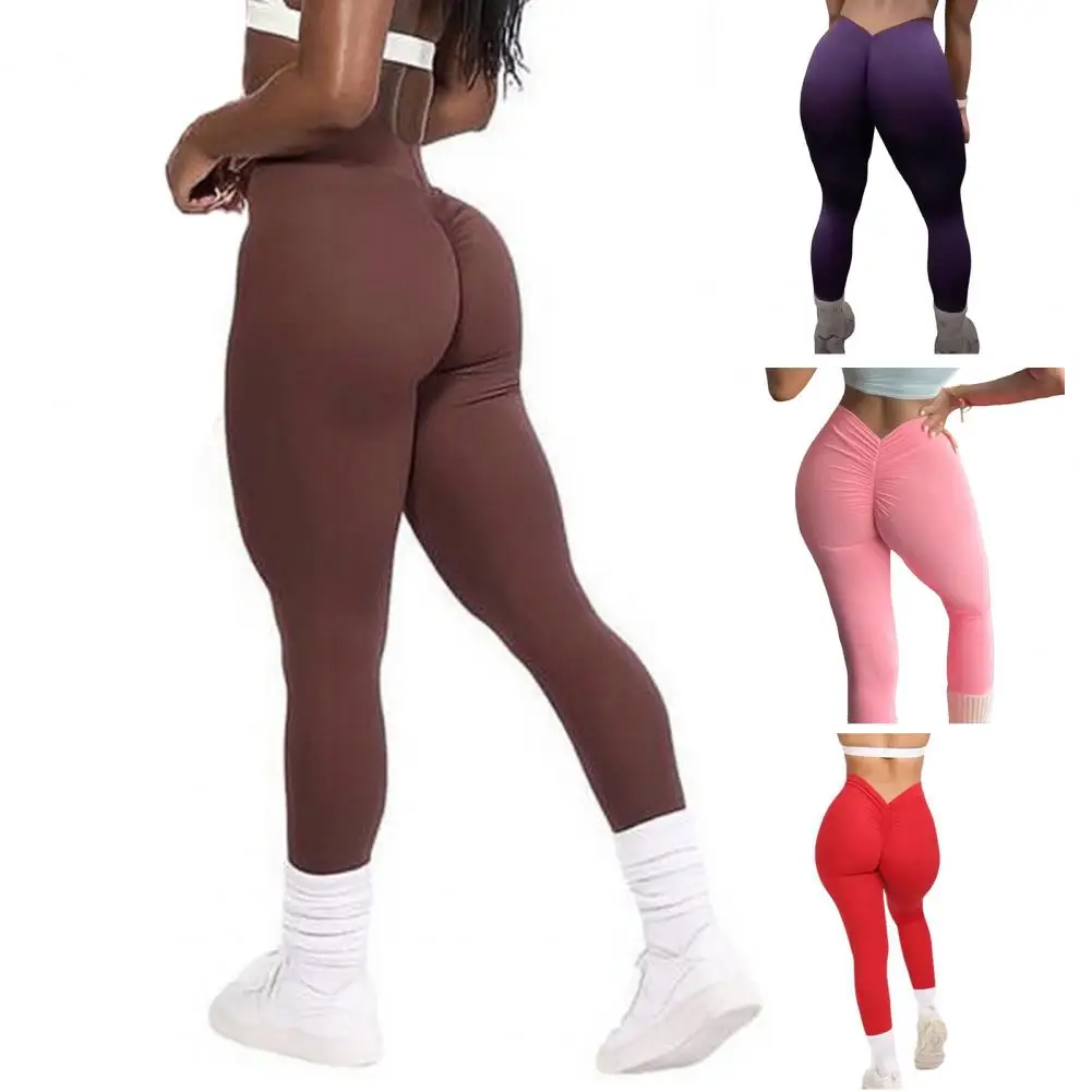 Bezszwowe legginsy sportowe damskie fitness z wysokim stanem spodnie fitness siłownia bezszwowe legginsy trening bieganie odzież sportowa