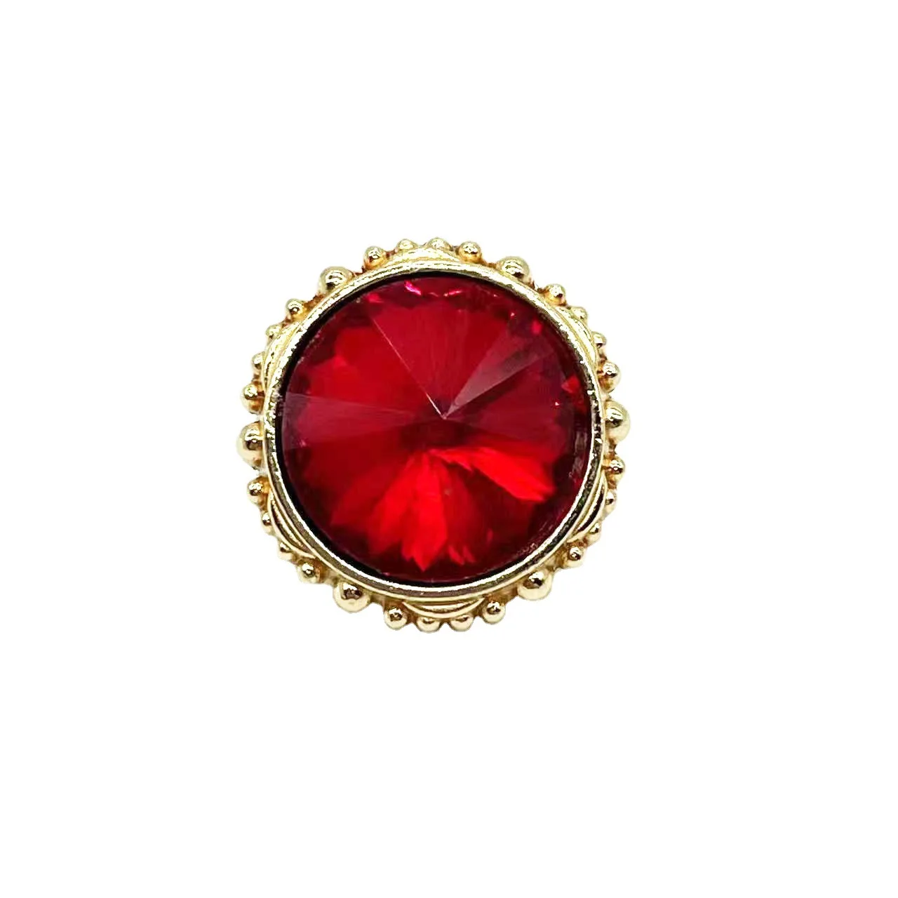10PCS Of Diamond Glass Buttons For Clothing 21mm Handwork Sewing Shiny Round Rhinestones Button Mix Color Accessories