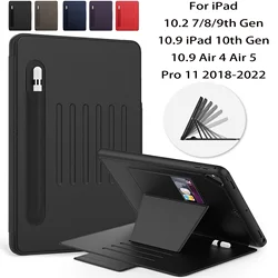 Etui na iPad Smart wake up dla iPad Pro 11 iPad 10th Gen Air 4 Air 5 10.9 iPad 10.2 7/8/9 Gen z miejscem na pióro PU etui ochronne