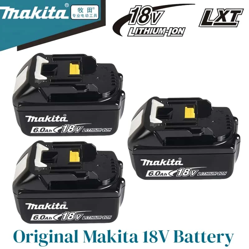

Original Makita 18V battery, 6.0Ah Lithium-ion Makita power tool battery for Makita LXT BL1830B BL1840 BL1860 BL1850B