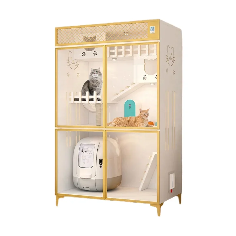 

TTOdyhome DPH128 Белый большой домашний кошачий домик Деревянная вилла с когтеточкой