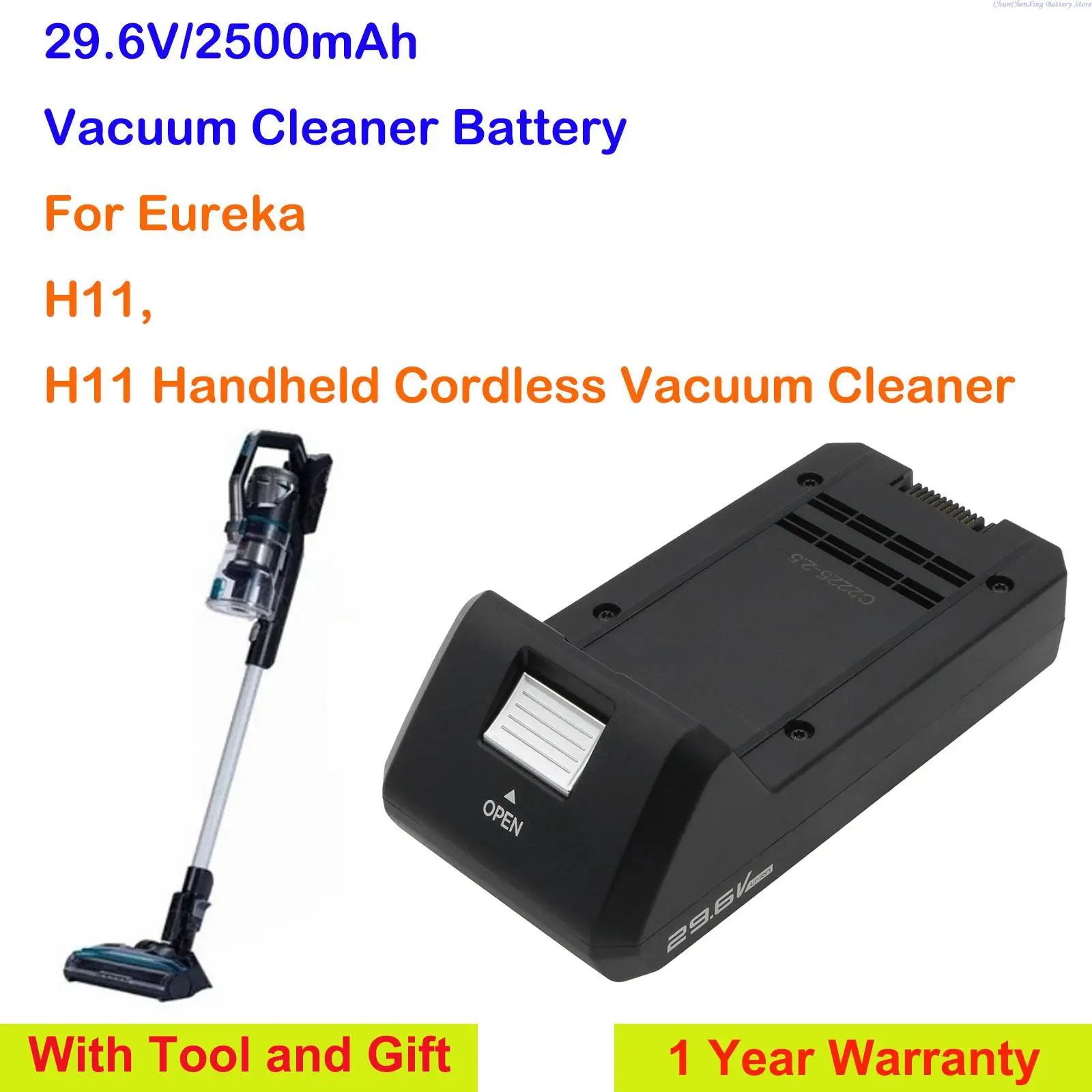 Cameron Sino 2500mAh Battery BP28825A for Eureka H11 Handheld Cordless Vacuum Cleaner