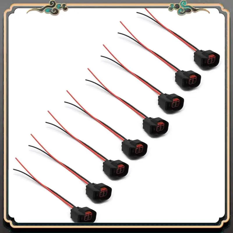 

M45K-EV6 EV14 Fuel Injector Connector Pigtail Wire Harness For Suburban Ford Mustang Lincoln MKS 5013995AA ,8PCS