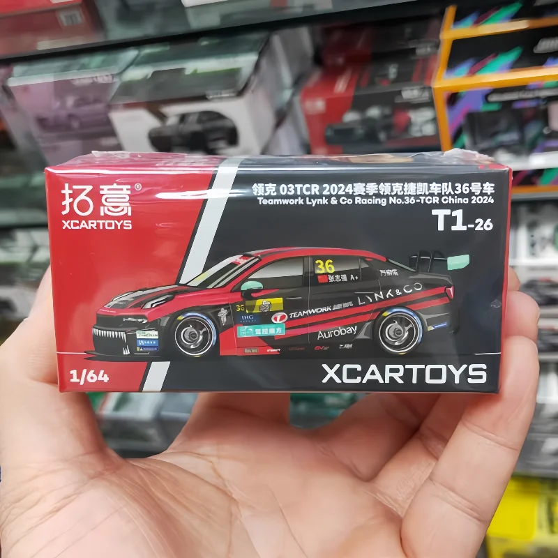 Xcartoys 1:64 trabajo en equipo Lynk & Co Racing No.36-Tcr China 2024 colección de modelos de coches fundidos a presión en miniatura