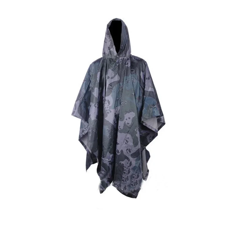 Impermeable táctico poncho camuflaje para senderismo: lluvia y sol - imagen 5