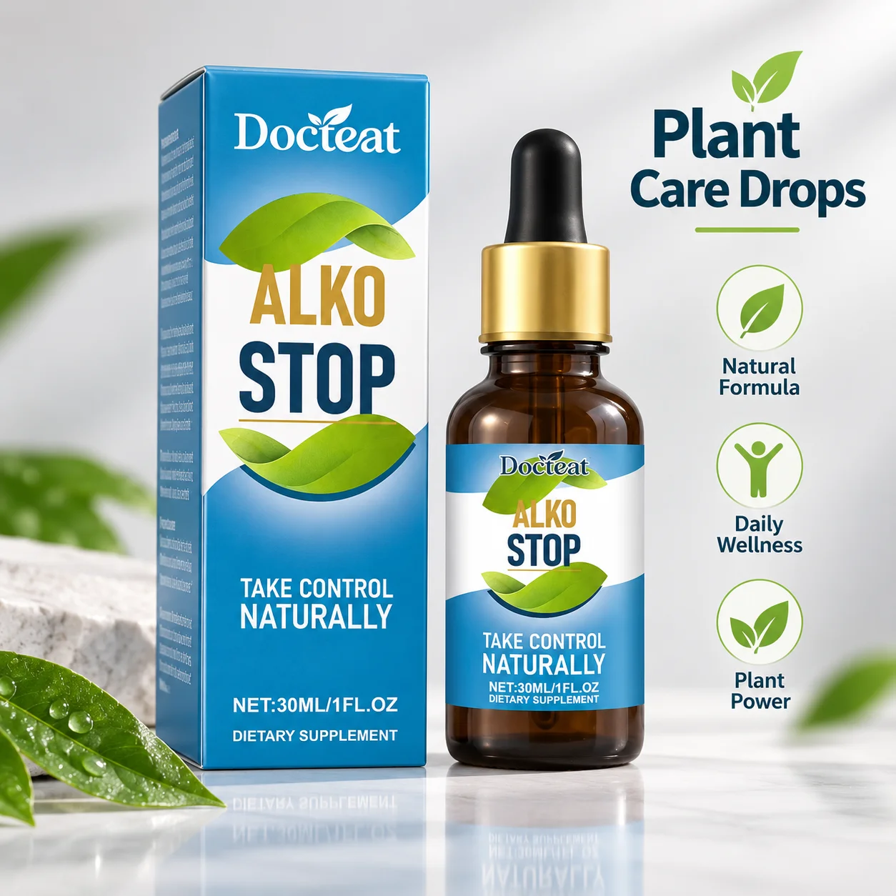 Liquid Herbal Supplement 30ml With A Plant Based Formula In A Capped Dropper Bottle And Matching Carton For Convenient Storage