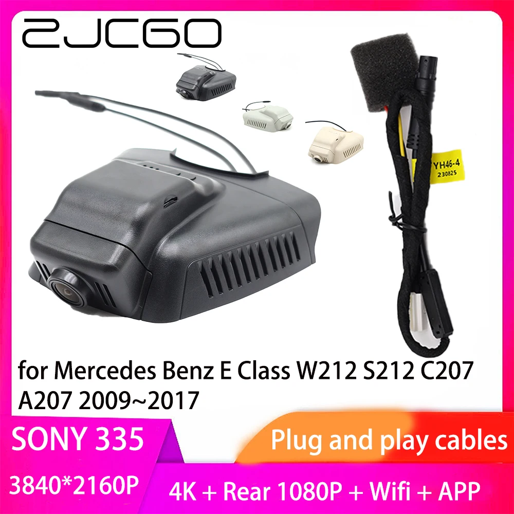 

ZJCGO Plug and Play DVR Dash Cam 4K 2160P Video Recorder for Mercedes Benz E Class W212 S212 C207 A207 2009~2017