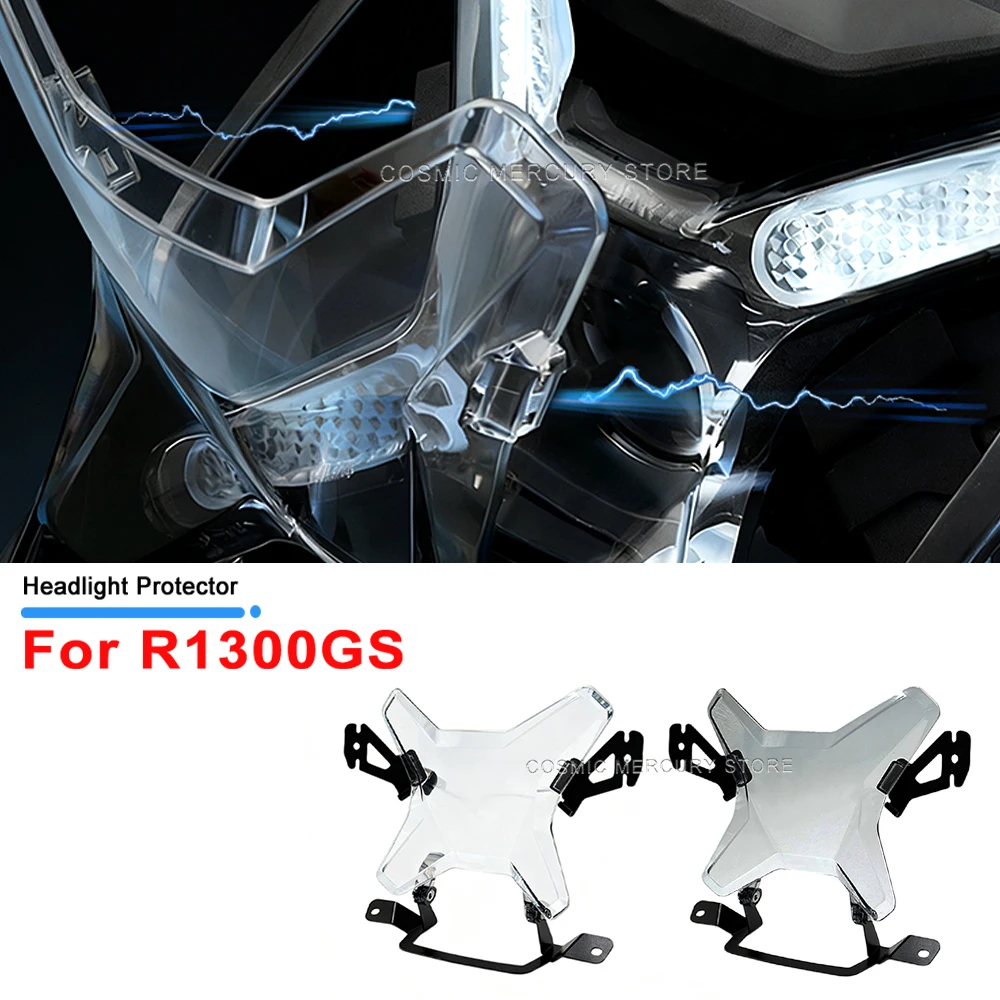 For R1300GS motorcycle high-definition waterproof and scratch resistant acrylic headlight protection cover