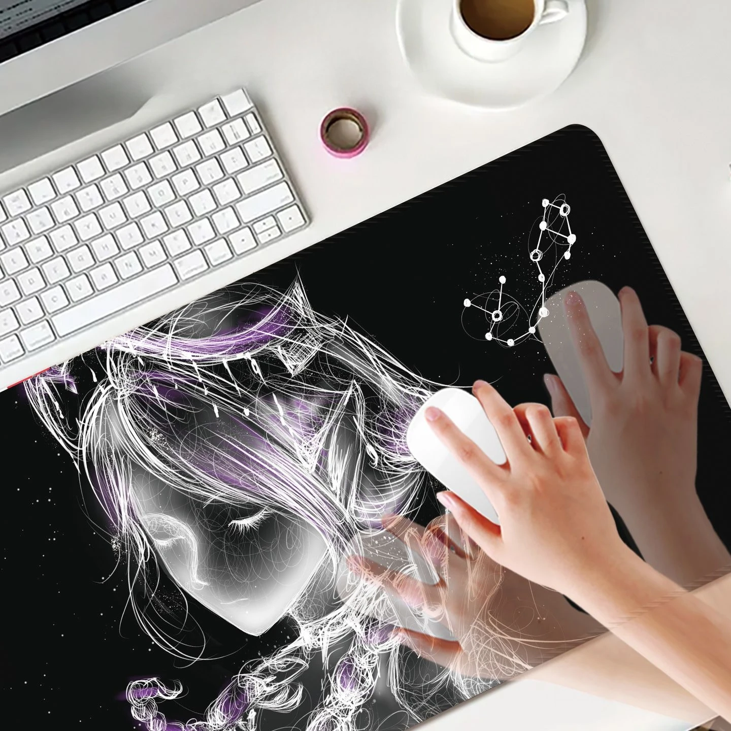 12 constellations mouse pad, oversized game office computer desk pad, keyboard pad, game anime desktop pad