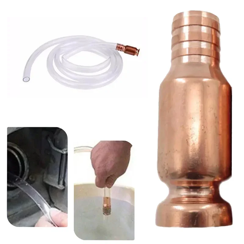 1 Pcs Copper Siphon Filler Pipe Water Changer Manual Diversion Tube Fittings Siphon Connector Gasoline Fuel Water Absorber