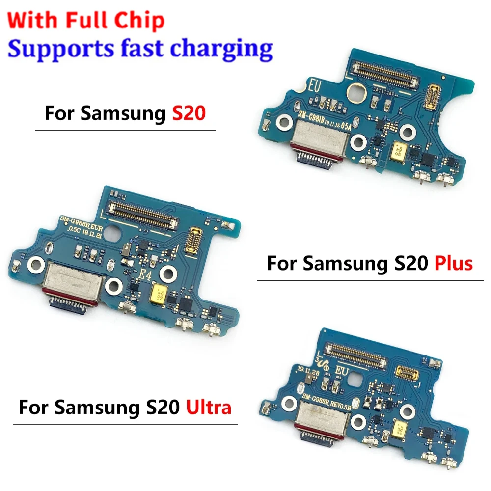 NEW USB Charger Socket Connector Charging Port Board Microphone Flex Cable For Samsung S20 Plus Ultra G986B G988B G981B