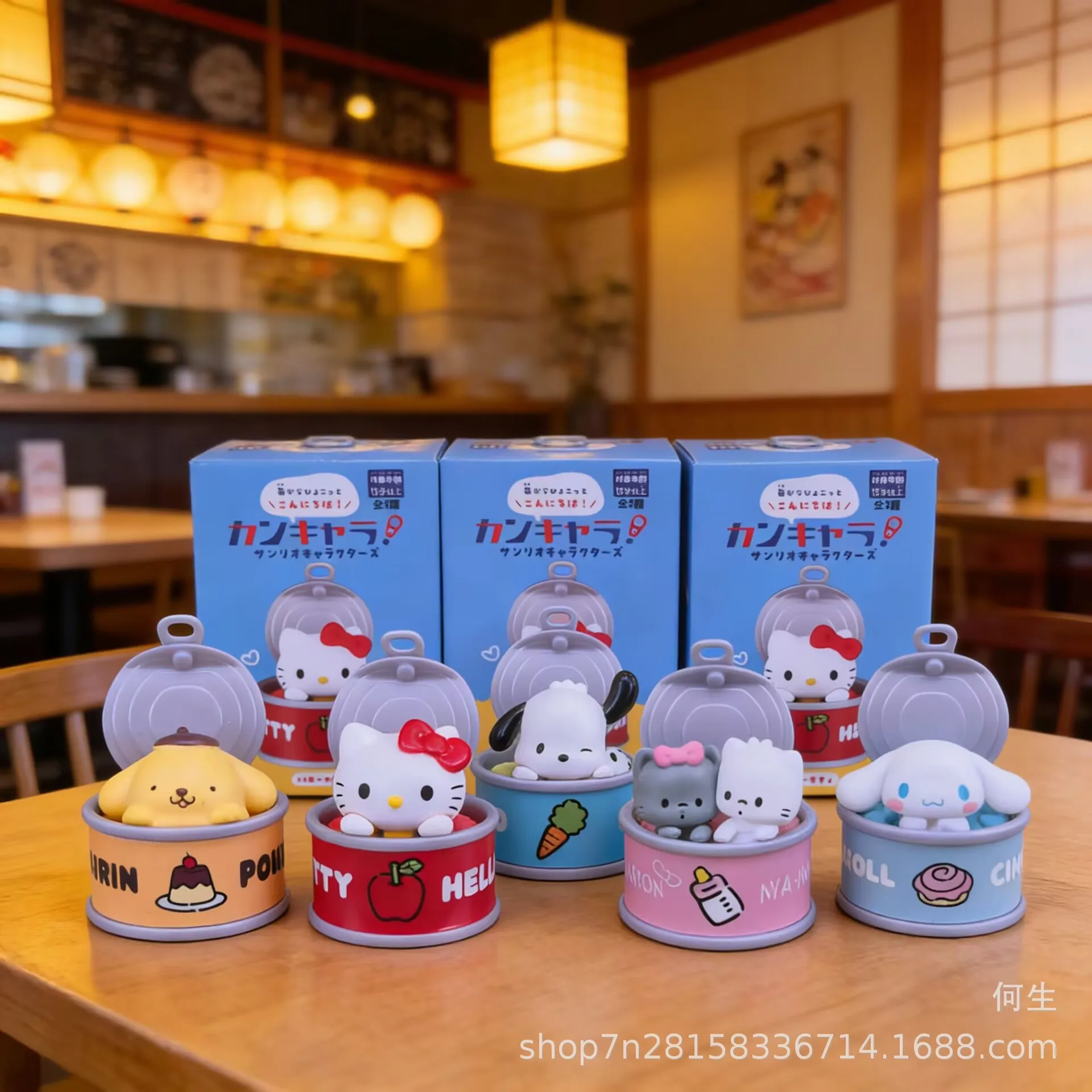 Niedliche Sanrio-Figuren in einer Dose: Hello Kitty, Pompompurin Mystery Blind Box Geschenke, Spielzeugmodelle, Anime-Figuren, Sammelornamente – Detail 1