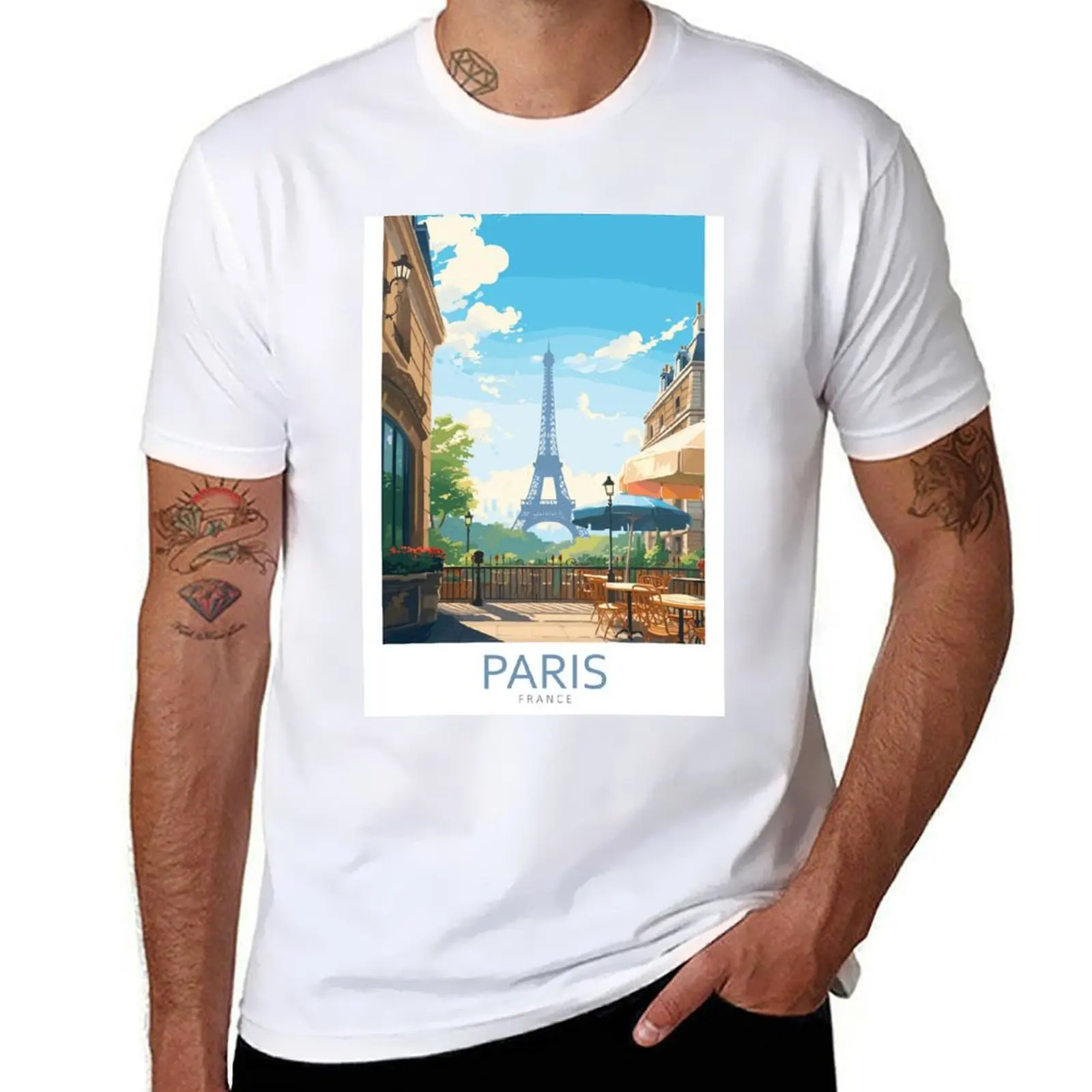 

Minimalistic Paris France T-Shirt man t shirts for men casual mens graphic t shirts T-Shirt