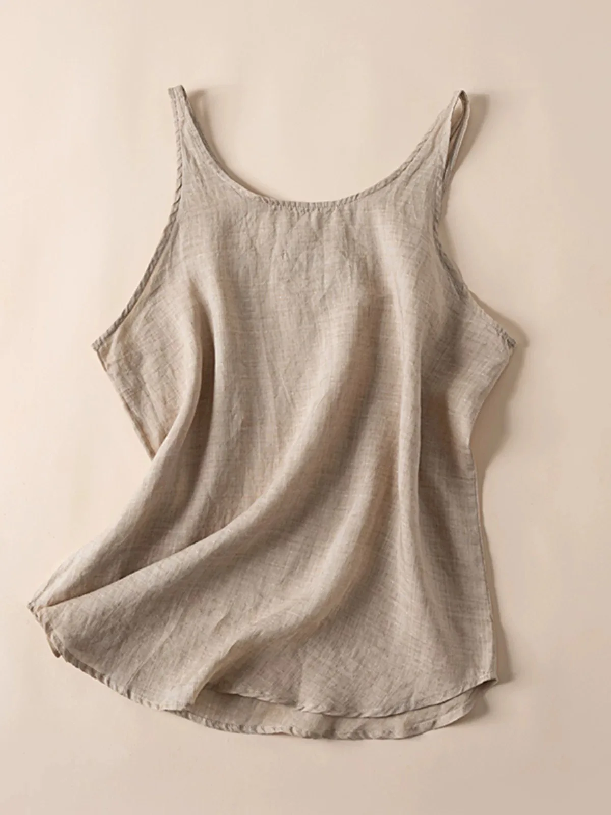 Summer New Pure Cotton Strap Vest Women's Thin Loose Art Slim Outerwear Inner Match Base Shirt U-neck H-type Vest Cotton 100%