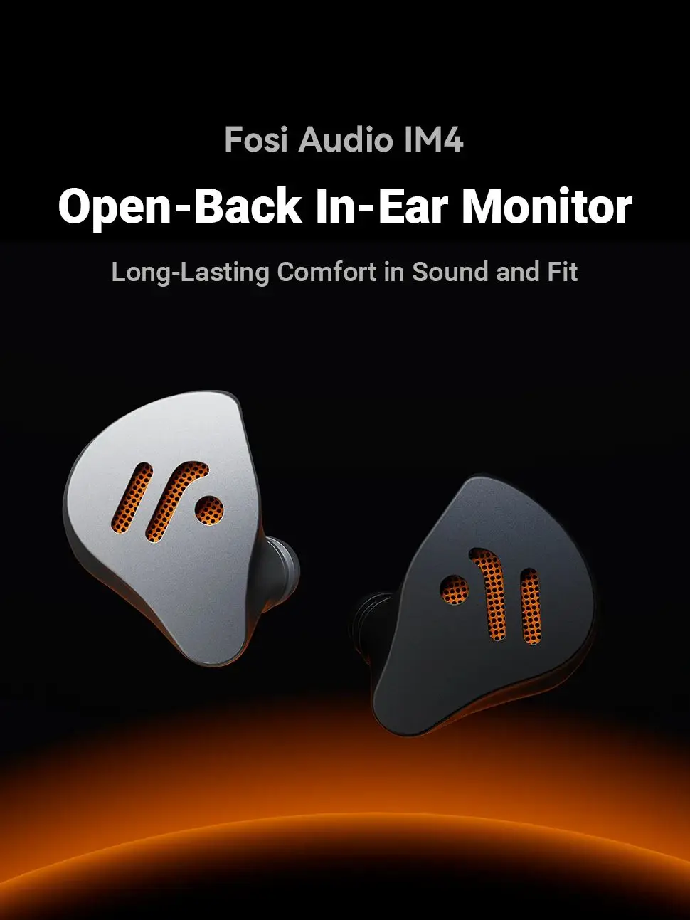 Fosi Audio IM4 Hifi Wired Earphones Open-Back Dynamic Drivers IEM Headphones For Music Monitoring Gaming Earbuds