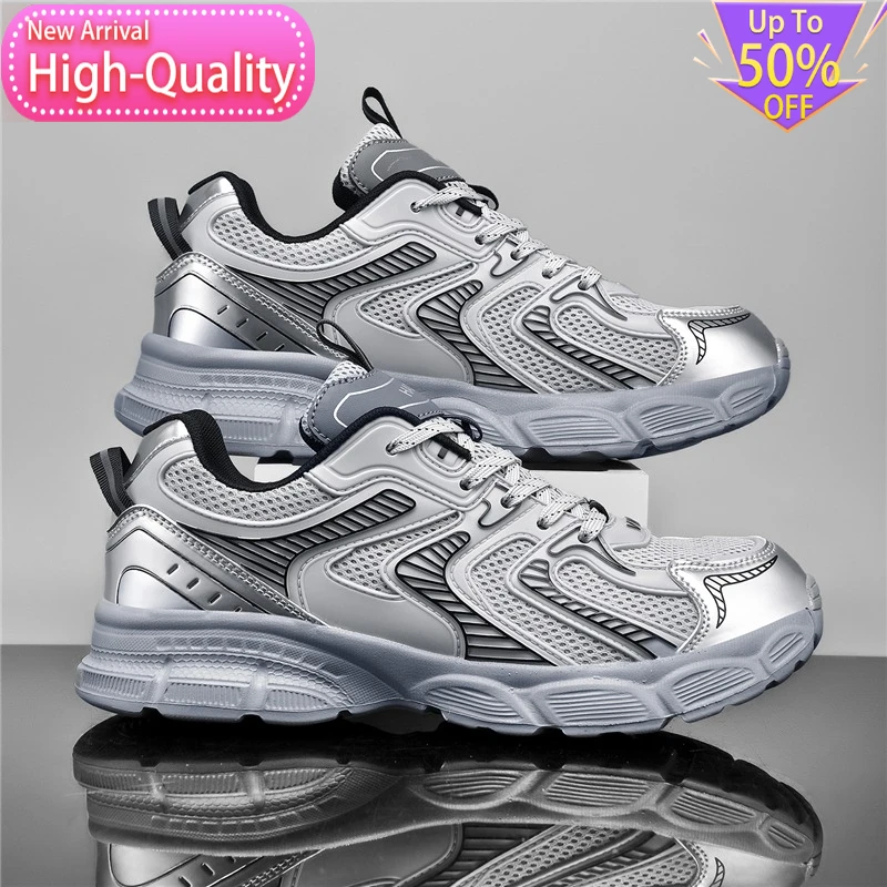 

New Summer High-quality Mens Sports Shoes Rebound Anti Slip Running Shoes Lightweight Shock-absorbing Trendy Walking Shoes